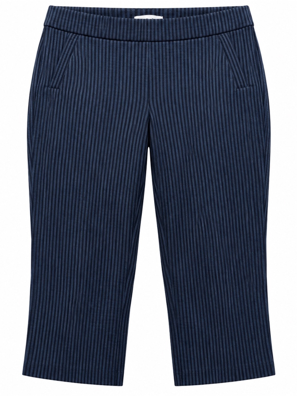 Elle Navy Pinstripe Cropped Pants